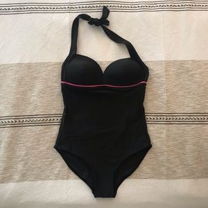Black Halter One Piece